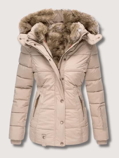 Parka Femme Hiver Taille Cintrée et Élégante