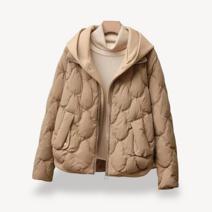 Doudoune Hiver Femme à Capuche avec Fourrure Synthétique