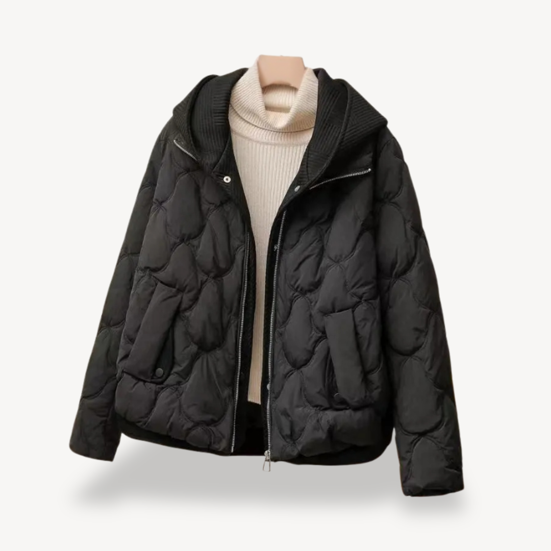 Doudoune Hiver Femme à Capuche avec Fourrure Synthétique