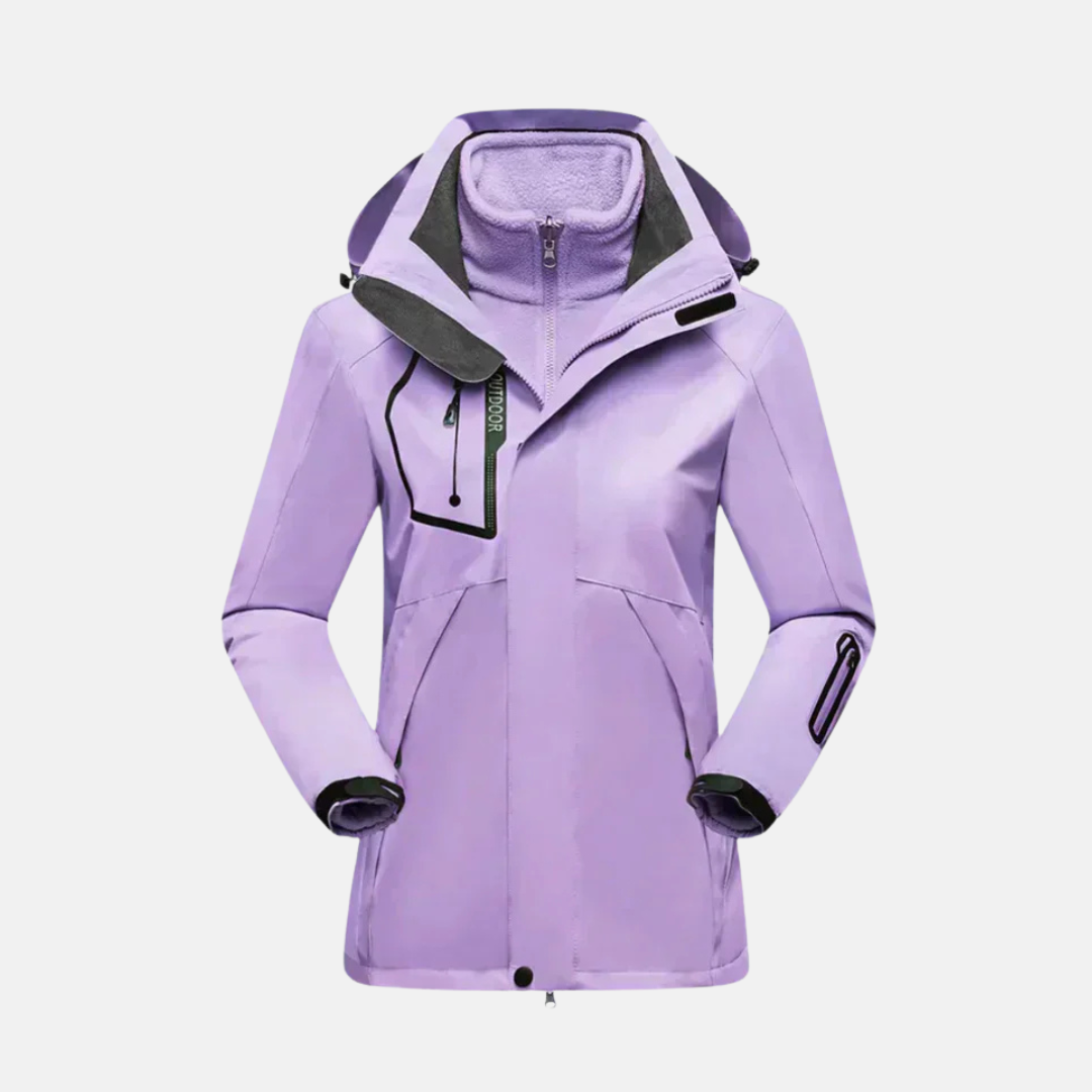 Doudoune Hiver Femme 3 en 1 Imperméable