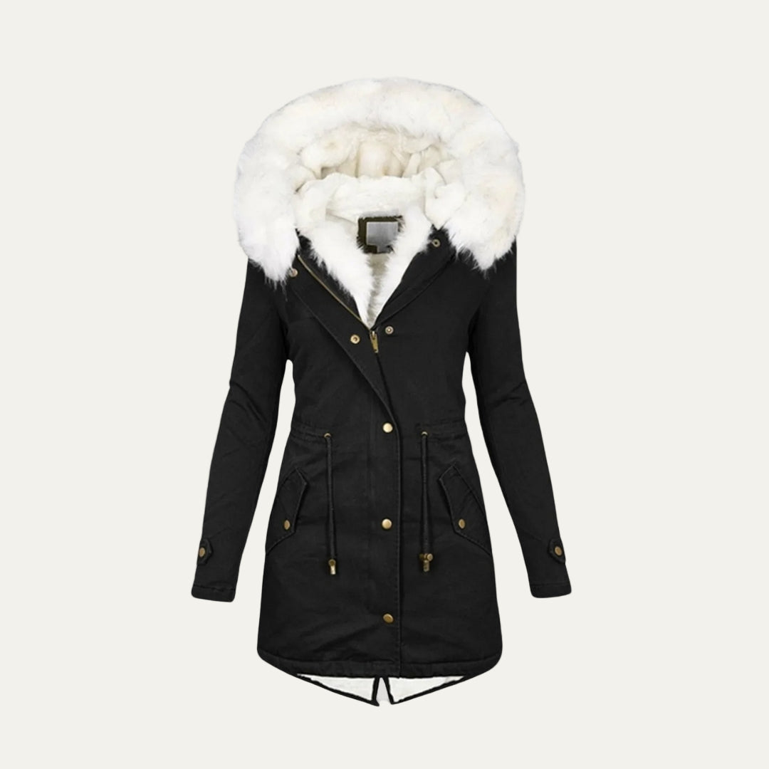 VogeLuxe | Parka d'hiver pour femme bordée de fausse fourrure 2