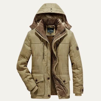 VogeLuxe | Parka d'hiver pour homme avec capuche amovible 0