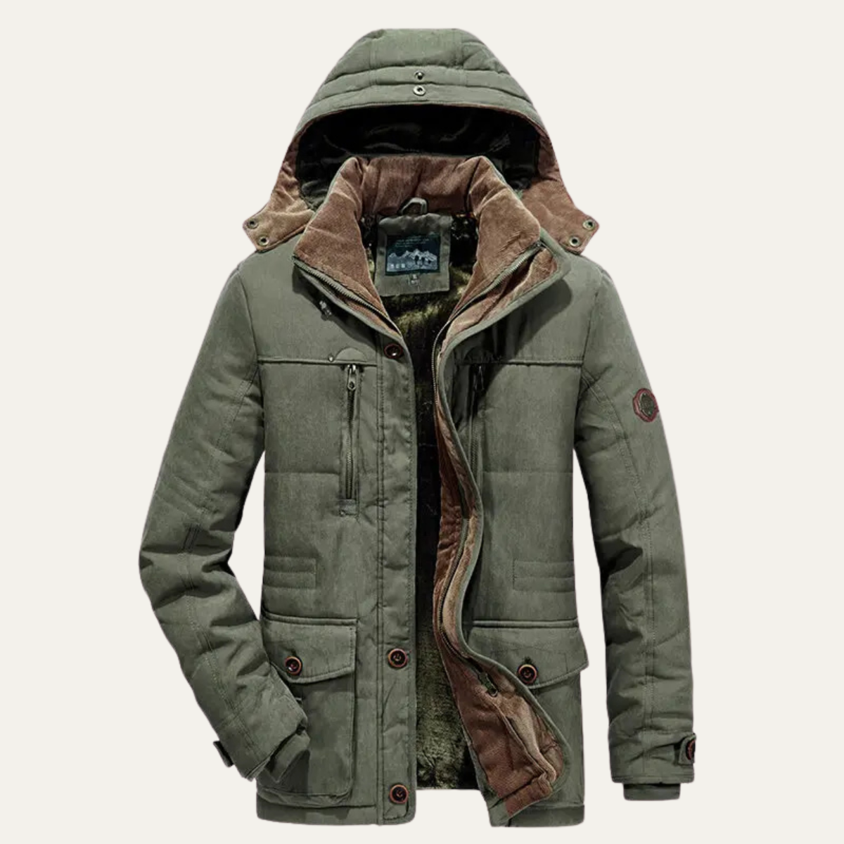 VogeLuxe | Parka d'hiver pour homme avec capuche amovible 1