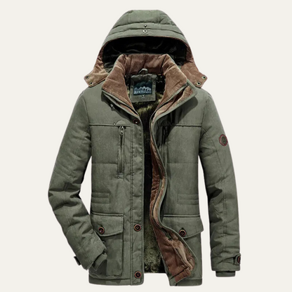 VogeLuxe | Parka d'hiver pour homme avec capuche amovible 1
