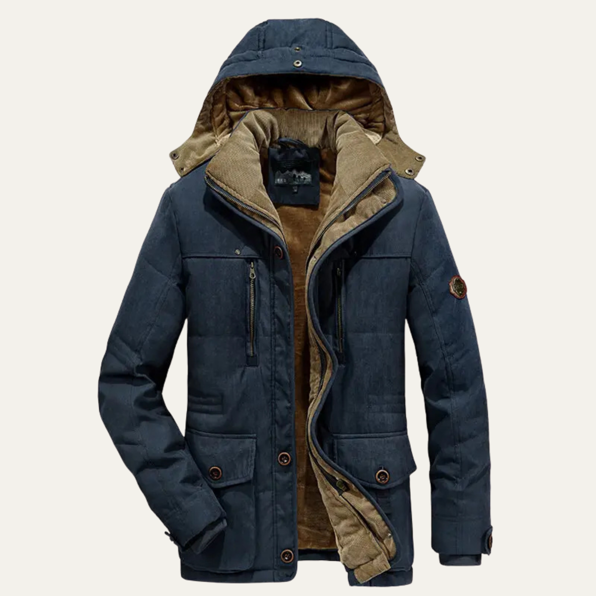 VogeLuxe | Parka d'hiver pour homme avec capuche amovible 2