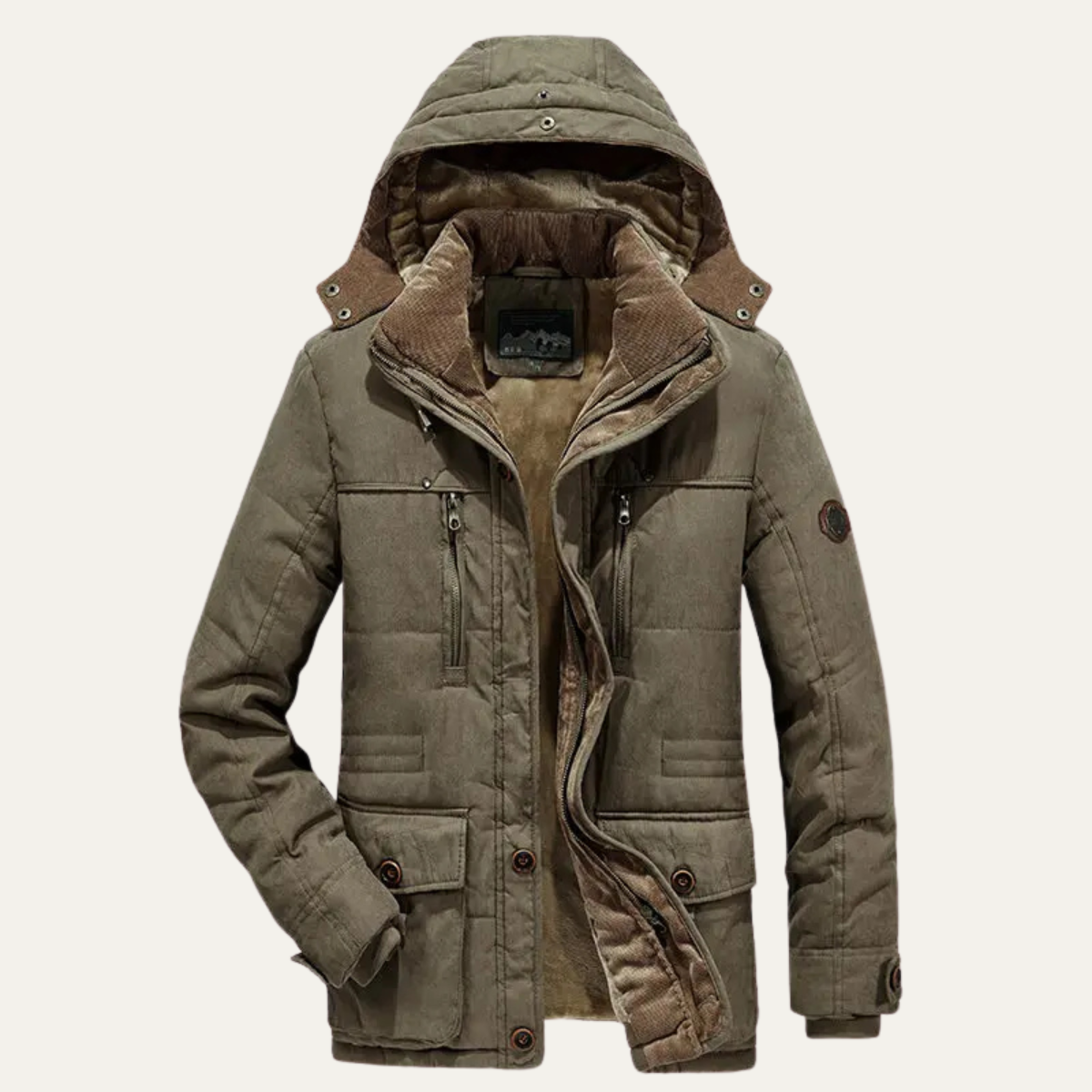 VogeLuxe | Parka d'hiver pour homme avec capuche amovible 3