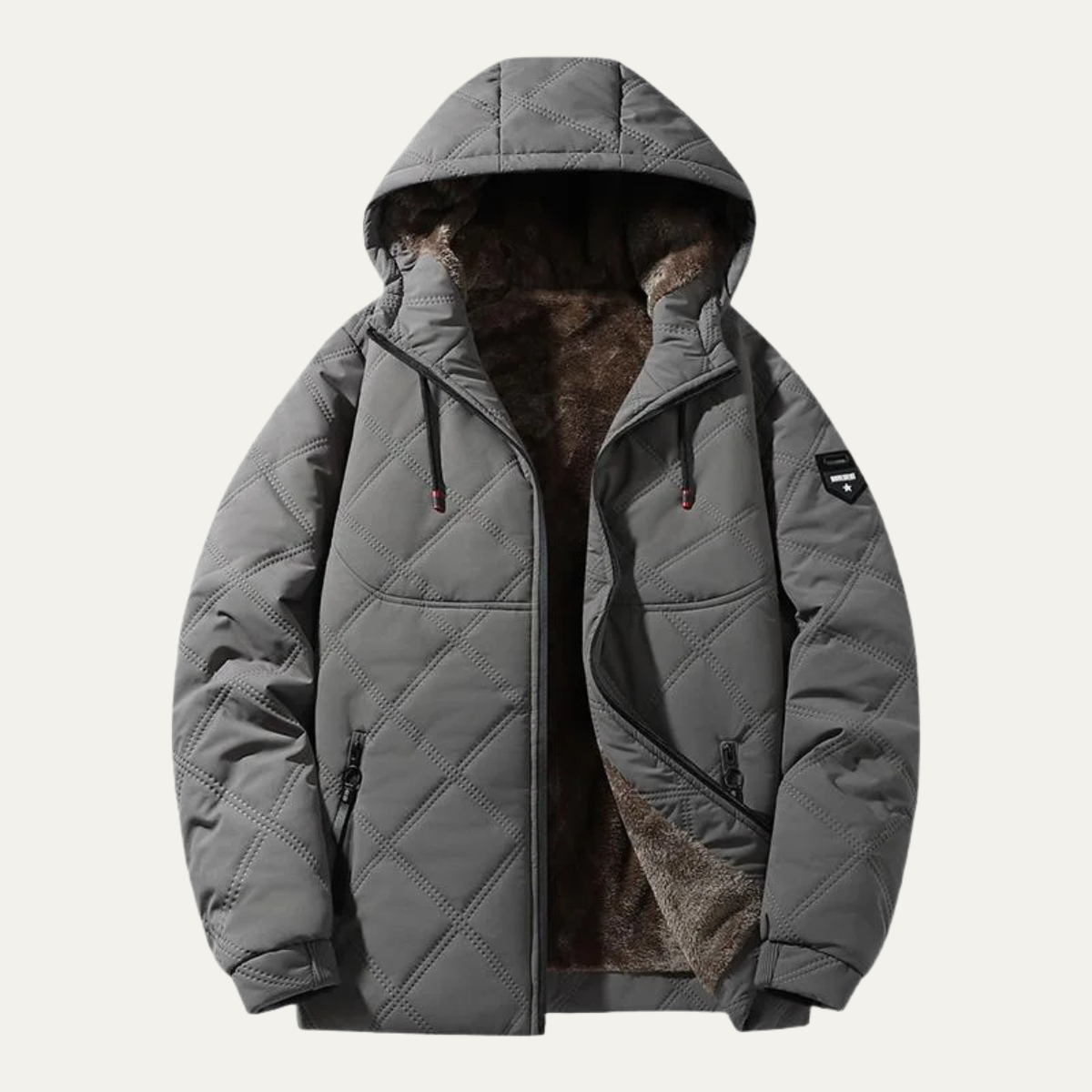 Doudoune Homme Hiver à Capuche avec Doublure Polaire