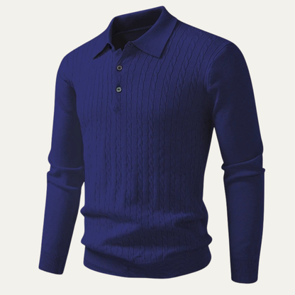VogeLuxe | Polo classique en maille torsadée pour homme 2