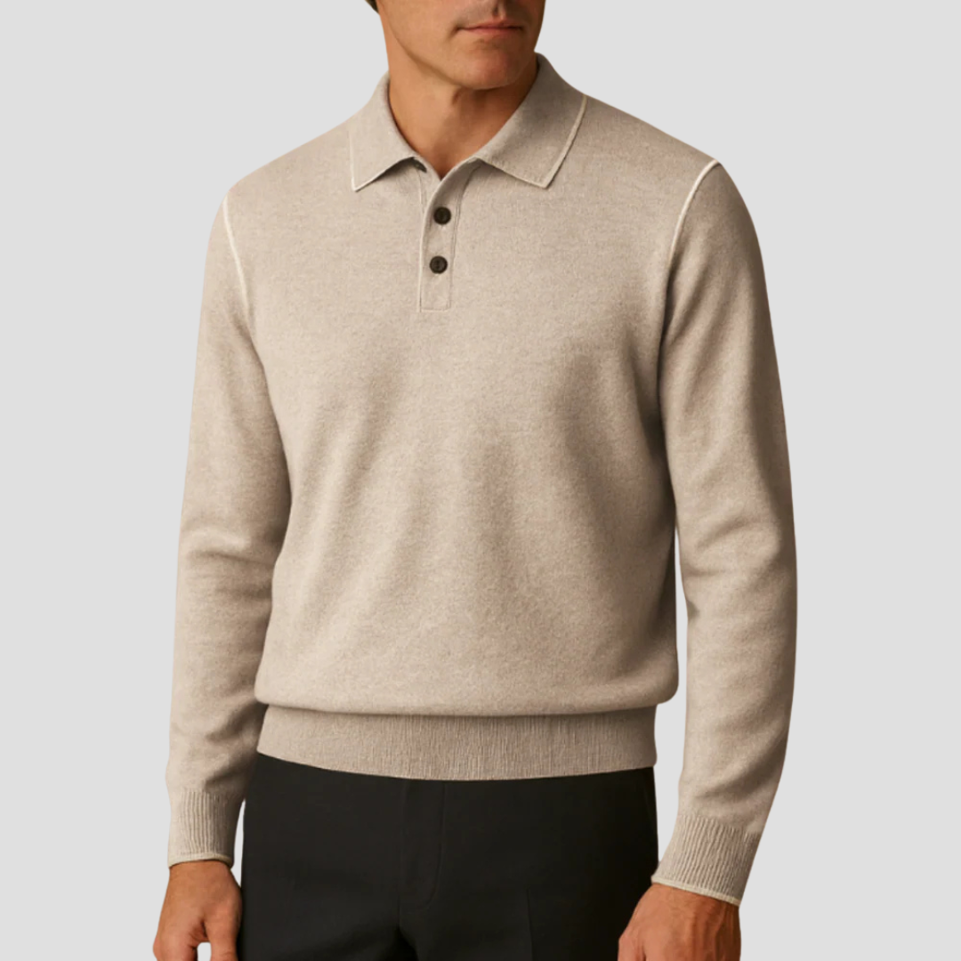 Polo Homme Coton Classique à Rayures Contrastes - PanierRoyale