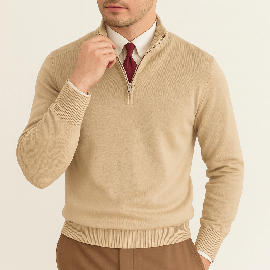 Polo Homme à Manches Courtes et Col Zippé Sport - PanierRoyale