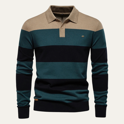 VogeLuxe | Polo en maille color-block pour homme 6