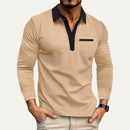 Polo Homme Col Contraste Chic et Élégant - PanierRoyale