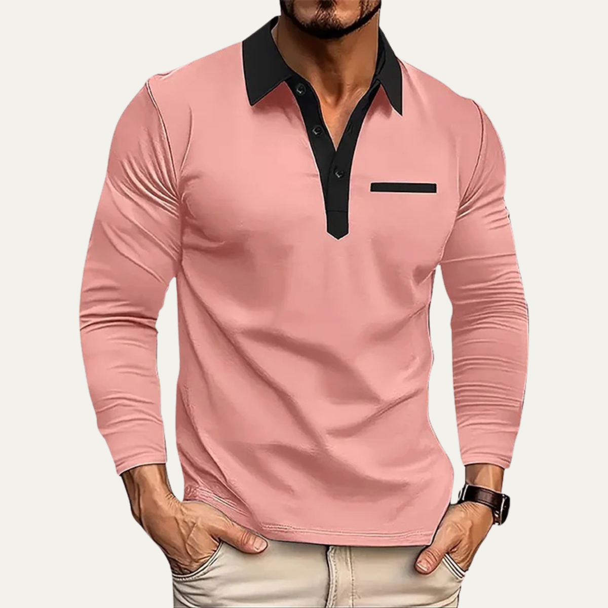 VogeLuxe | Polo homme à col contrastant 13