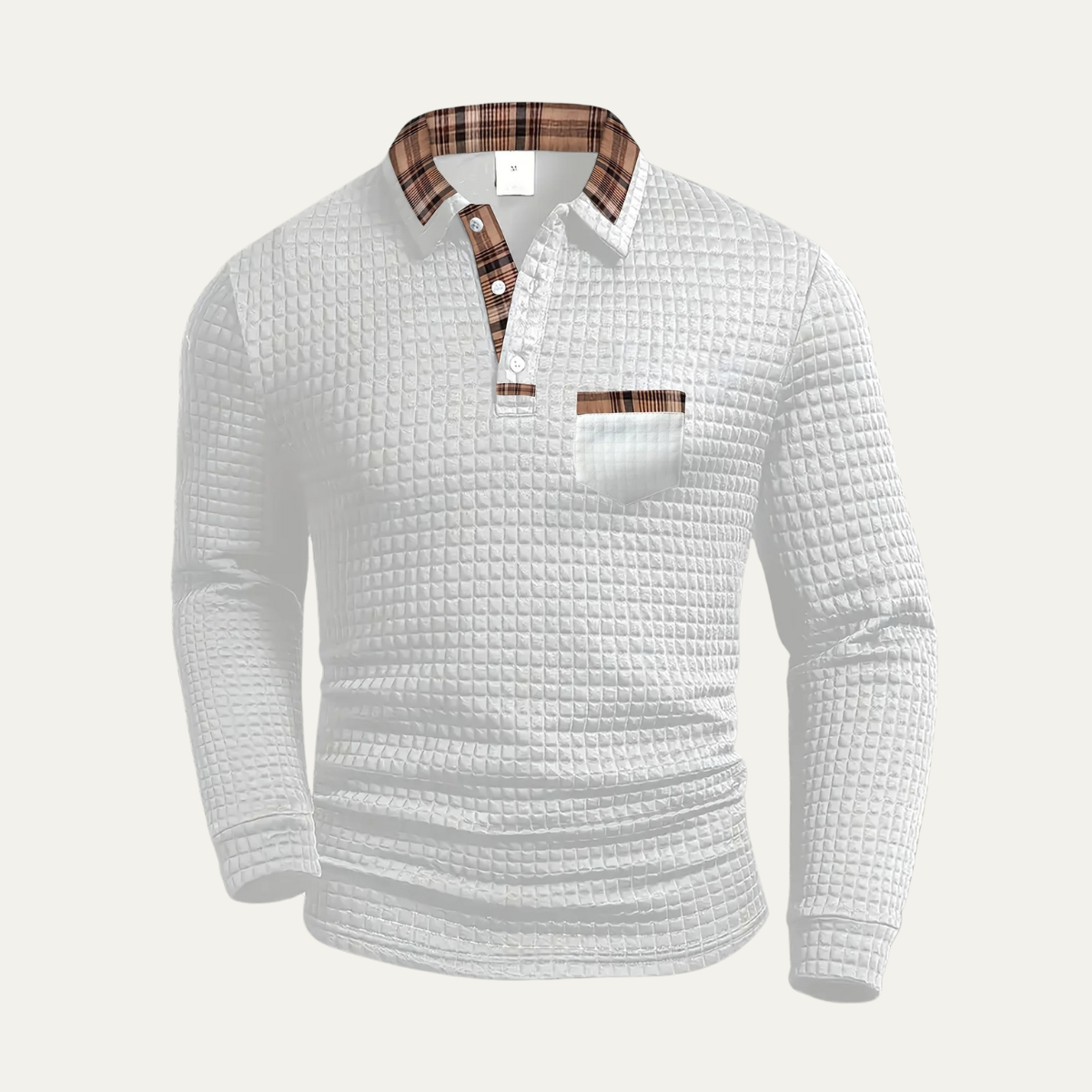 Polo Homme Gaufré à Manches Courtes