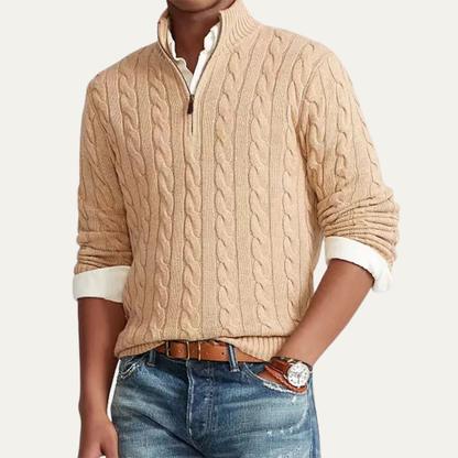 Polo Homme Maille Texturée Côtelée