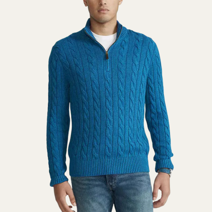 VogeLuxe | Polo homme en maille côtelée verticale 3