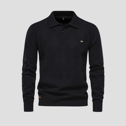 Polo Homme losangé à manches courtes