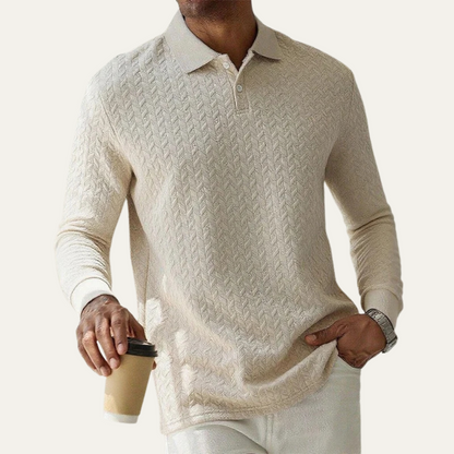 Polo Homme Manches Longues Coton Doux