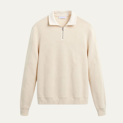 VogeLuxe | Polo zippé en maille texturée pour homme 0