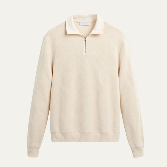 VogeLuxe | Polo zippé en maille texturée pour homme 0