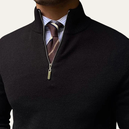 VogeLuxe | Pull-over classique à demi-zip pour homme 1