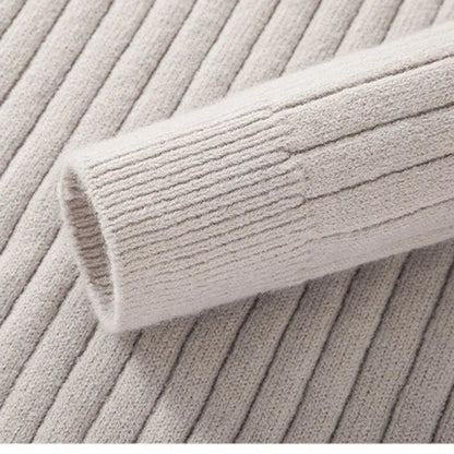 VogeLuxe | Pull-over côtelé à col zippé pour homme 4