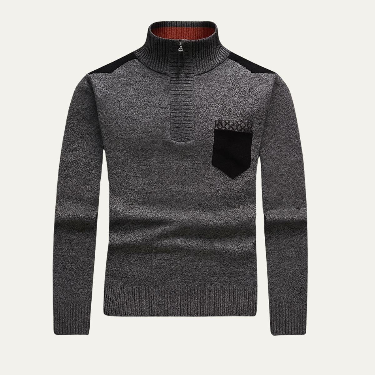 VogeLuxe | Pull-over élégant à col montant pour homme 1