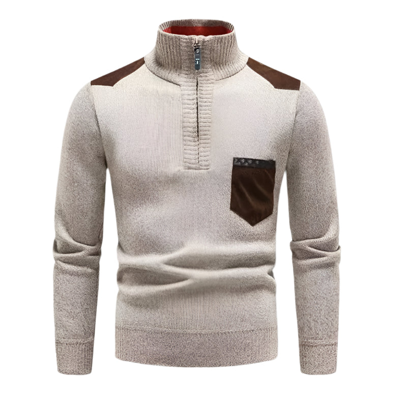 VogeLuxe | Pull-over élégant à col montant pour homme 7