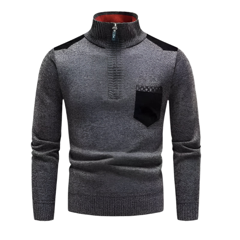 Pull homme col montant chic et confortable