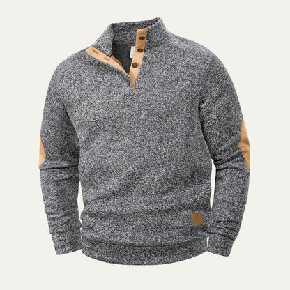 VogeLuxe | Pull-over quart de longueur à col pression pour homme 5