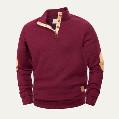 VogeLuxe | Pull-over quart de longueur à col pression pour homme 7