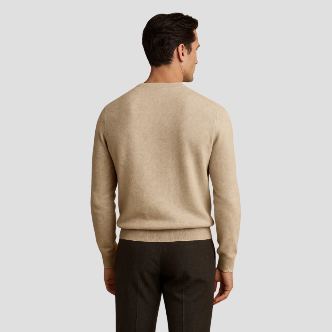VogeLuxe | Pull Henley à trois boutons pour homme 3