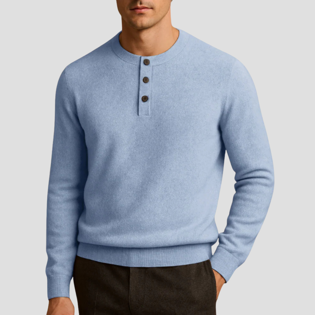 Pull Homme à Manches Longues et Col V