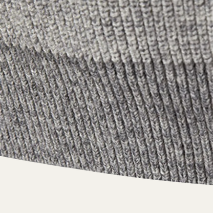 VogeLuxe | Pull Henley côtelé à col montant pour homme 4