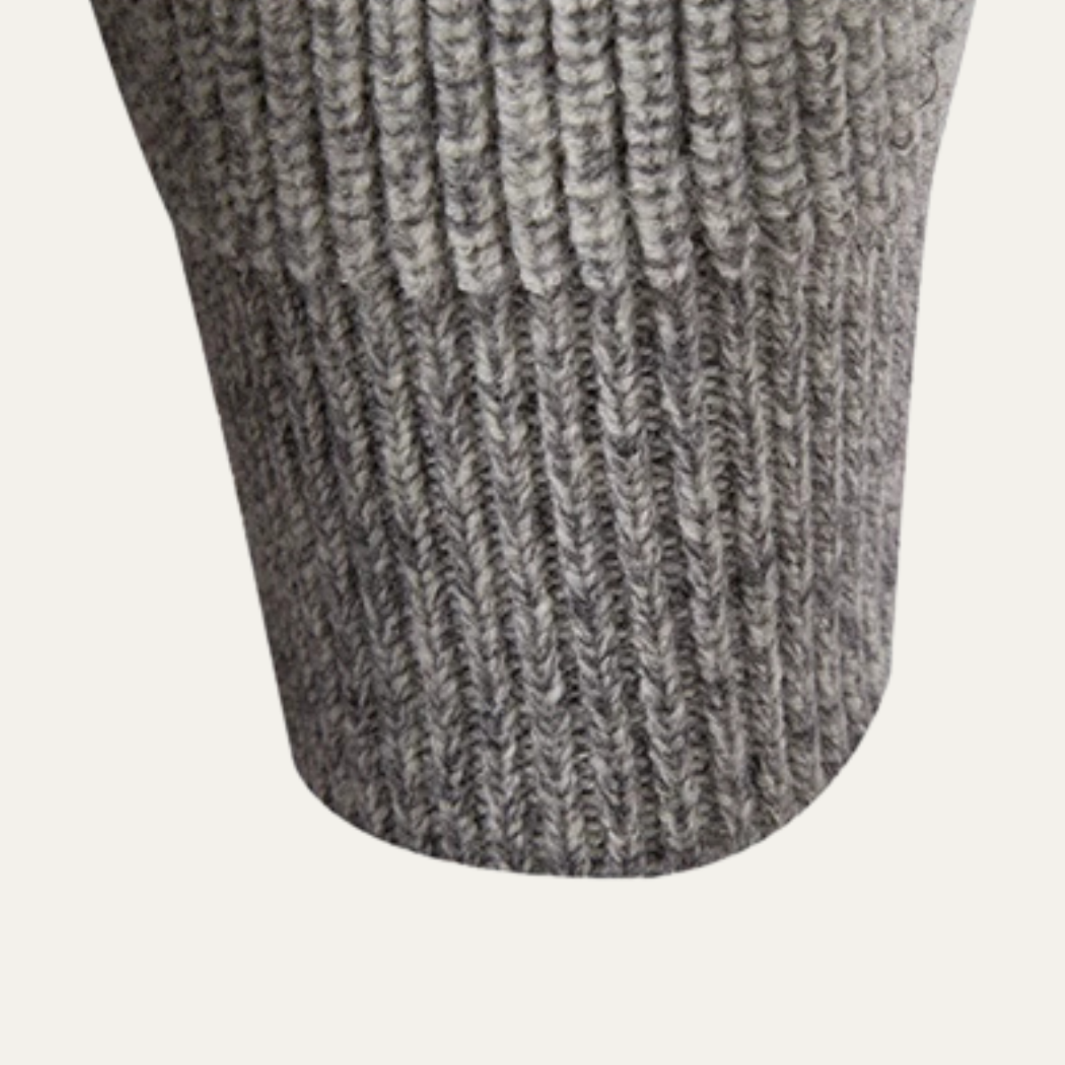 VogeLuxe | Pull Henley côtelé à col montant pour homme 5