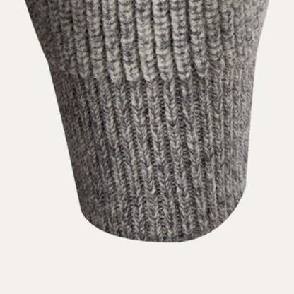 VogeLuxe | Pull Henley côtelé à col montant pour homme 5