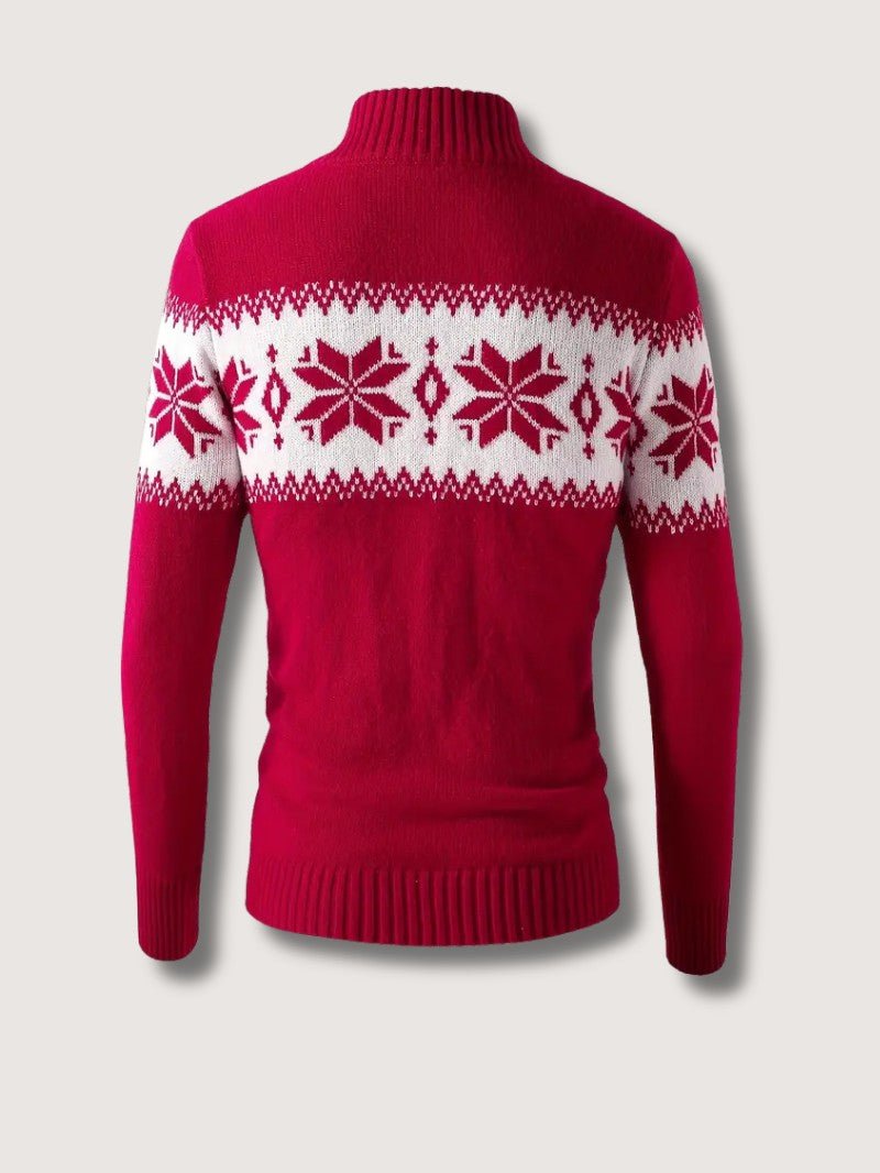 VogeLuxe | Pull à col châle flocon de neige pour homme 2