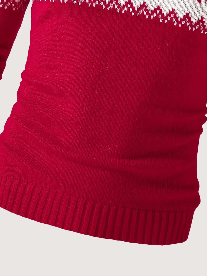 VogeLuxe | Pull à col châle flocon de neige pour homme 3