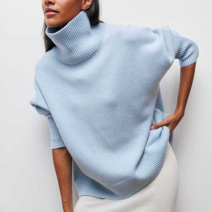 VogeLuxe | Pull à col cheminée oversize pour femme 0