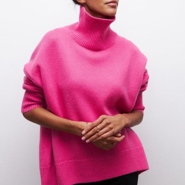 VogeLuxe | Pull à col cheminée oversize pour femme 1