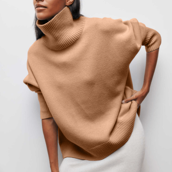 VogeLuxe | Pull à col cheminée oversize pour femme 6
