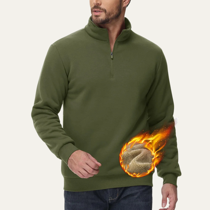 Pull Homme Côtelé Col Montant Slim Fit