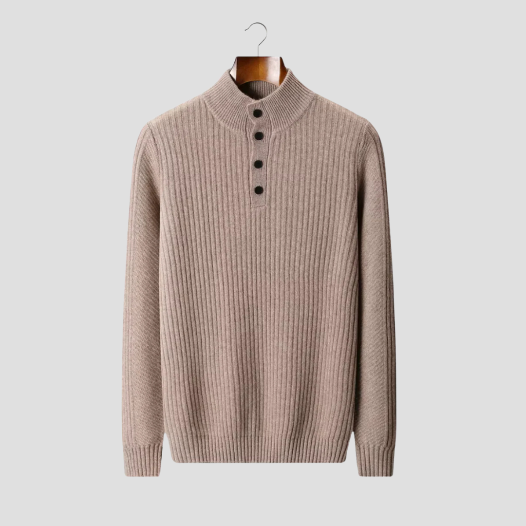 VogeLuxe | Pull à col montant côtelé pour homme 1