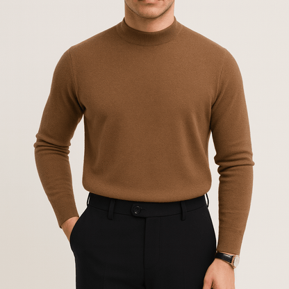 Pull Homme Col Montant Élégant et Confortable