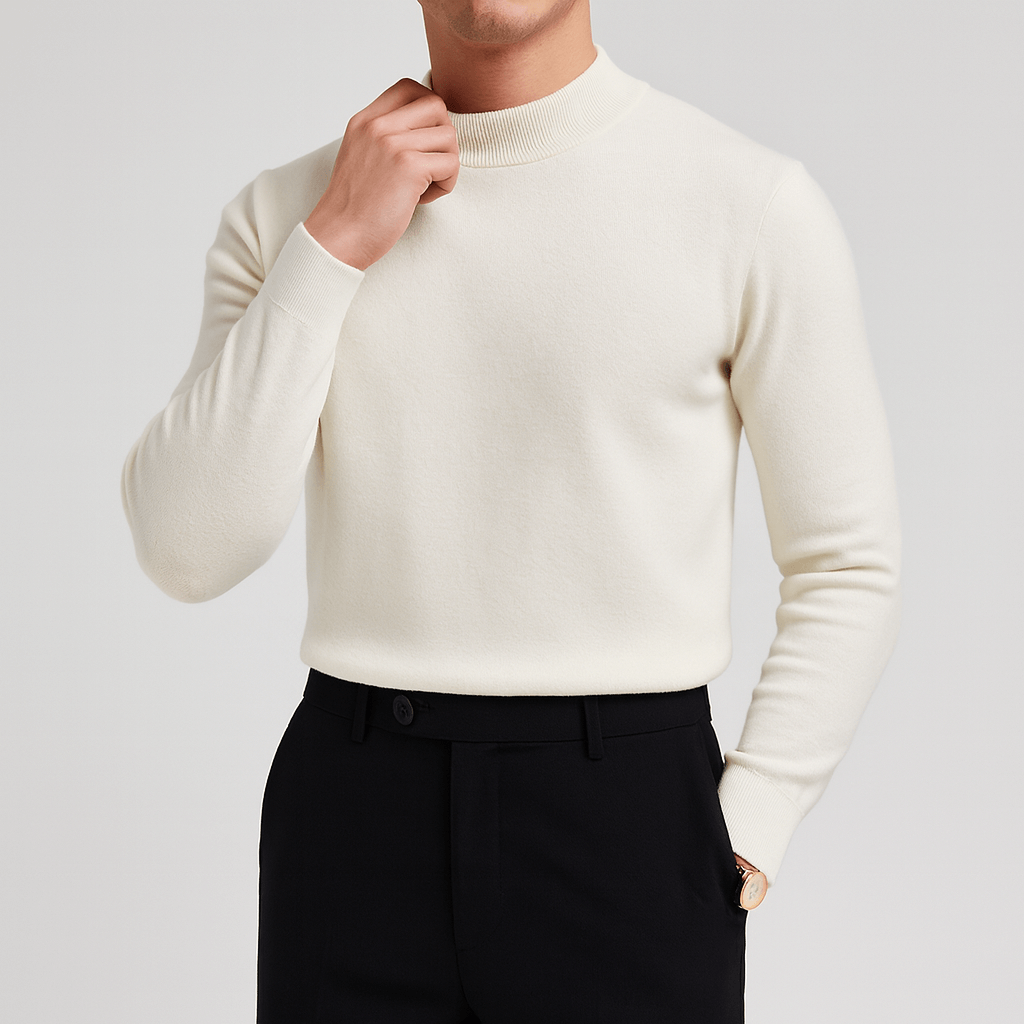 Pull Homme Col Montant Élégant et Confortable