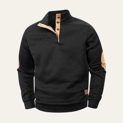 VogeLuxe | Pull à col montant en daim pour homme 0
