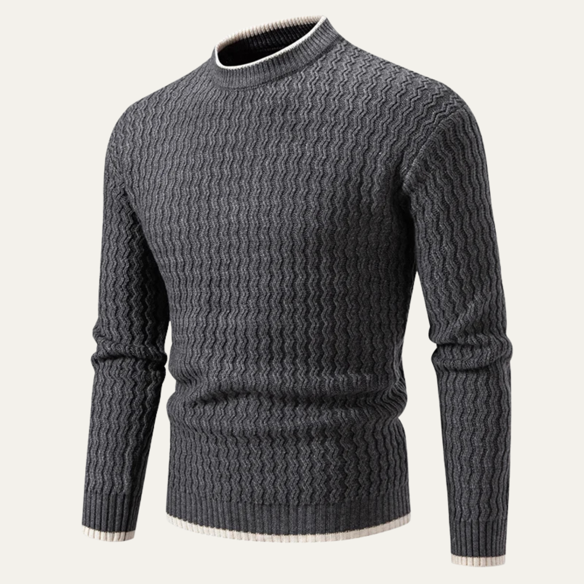 Pull Homme Col Montant en Maille Épaisse et Douce - PanierRoyale