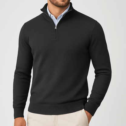 Pull Col Montant Zippé Homme Sport Chic - PanierRoyale