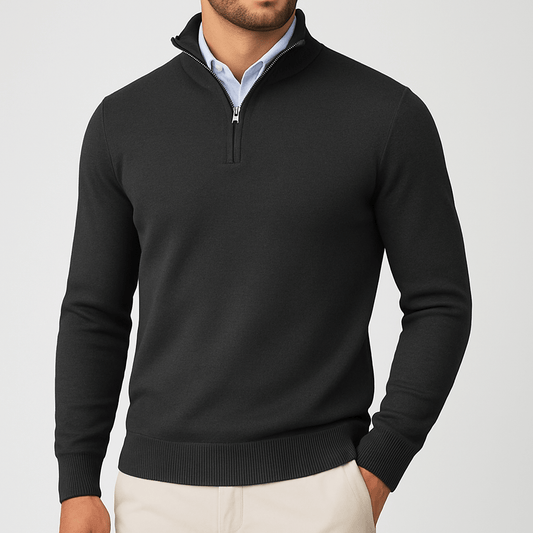 VogeLuxe | Pull à col montant zippé pour homme 0