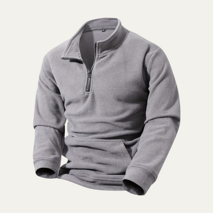 Pull zippé col montant homme chaud et confortable - PanierRoyale